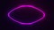 Futuristic ellipsoid neon frame. Laser dark 3d render flare