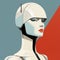Futuristic Femme Fatale: A Bold And Robotic Illustration