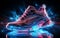 Futuristic Fitness Shoes and Sports, Generative Ai