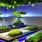 A futuristic floating garden with levitating planters, holographic flowers, and LED-lit shrubs3