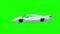 Futuristic flying car. Transport of future. 4k green screen footage.