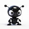 Futuristic Glamour: Black Cartoon Ant Baby In 3d Pixar Style