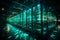 futuristic global data processing center, infrastructure for telecommunications and internet technology