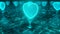 Futuristic Glowing Love Heart 3D Neon Hologram Spinning Digital Scan - 4K Seamless VJ Loop Motion Background Animation