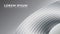 Futuristic gray curved tunnel. Abstract background design