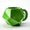 Futuristic Green Cup With Hexagonal Design - Unique Toy Sculpture Inspired