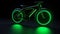 a futuristic green neon colored bike, generative ai