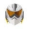 A futuristic head of robot vector illustration. Futuristic helmet