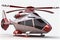Futuristic Helicopter for Swift Medical Aid Revolutionizing Emergency Response: A Red Lifesaver with Advanced Flight Capabilities