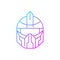 Futuristic helmet gradient linear vector icon