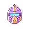 Futuristic helmet RGB color icon