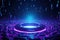 Futuristic High-Tech Purple Light Circle