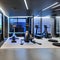 A futuristic home gym with high-tech equipment and sleek design4, Generative AI