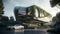 Futuristic Home with Living Breathing Facade & Vertical Garden, Biofuel-Powered Supercar