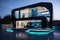 a futuristic home with touch screens, voice control, and other cutting-edge technologies