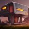 futuristic house, concept art, ai generated