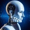 Futuristic Human Robot Interaction AI at the Ear ai generated
