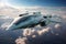 futuristic hypersonic aircraft soaring in the sky