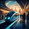 Futuristic illustration of Hyperloop transportation system