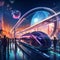 Futuristic illustration of Hyperloop transportation system