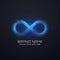 Futuristic infinity logo concept design vector