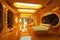 Futuristic Interior Design: Award-Winning Mustard Yellow and Rust Orange Palette