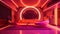 Futuristic Interior Design: Tangerine Orange and Magenta Pink Shine in Award-winning 8K HD