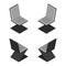 Futuristic isometric modern chair. Vector furniture concept.