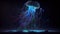 Futuristic Jellyfish Silhouette, Made with Generative AI