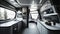 Futuristic Kitchen in Spaceship Design, Made with Generative AI
