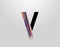 Futuristic Letter V Logo. Modern Initial V With Creative Colorful Strips