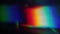 Futuristic light leaks, holographic neon foil, spectral colors.
