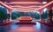 Futuristic living room neon lights modern architecture