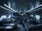 Futuristic luxurious corporate plane interior design. Ai Generated