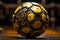 Futuristic Mechanical soccer ball. Generate Ai