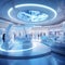 Futuristic Medical Facility with State-of-the-Art Technology for Eternal Youth