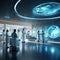 Futuristic Medical Facility with State-of-the-Art Technology for Eternal Youth