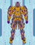 Futuristic megatron mecha robot with head hand body leg illustration