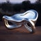 Futuristic Metallic Etherialism Bench Inspired By Avicii Music