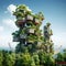 A futuristic metropolis thrives with vertical forests, blending civil architecture seamlessly with nature. Explore the vision of
