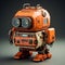 Futuristic Mining Robot With Cute Cartoonish Design