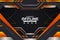 Futuristic Modern Gaming Style Currently Offline Banner Concept with Orange and Metallic Grey Background
