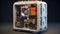 Futuristic Nasa Themed Pc Case With Detailed 3d Graphics