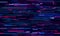 Futuristic neon glitch background. Glitched nightlife tech lines, street light motion and technology seamless pattern