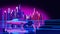 Futuristic Neon Night City Background