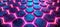 Futuristic neon pink and blue hexagonal tiles. Abstract digital pattern. Background. Futuristic Honeycombs. Concept of