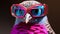 Futuristic Optics: A Quail With Magenta Left Foot And Bad Goggles In Australia