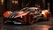 Futuristic Orange And Black Car Rendered In Unreal Engine