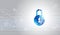 Futuristic padlock icon and internet technology networking connection. Cyber security internet and networking concept. Abstract