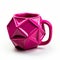 Futuristic Pink Polygonal Mug With Glamorous Design